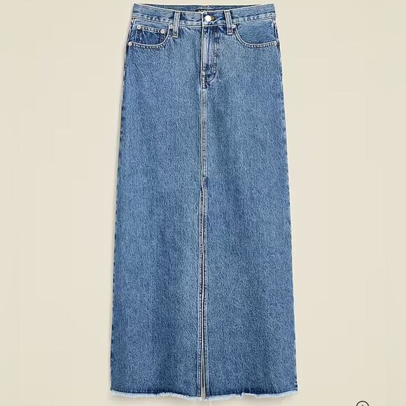 J. Crew Dresses & Skirts - J. Crew Women’s Classic Denim Maxi Skirt Size 31 NWT #CC929